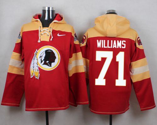 Nike Redskins #71 Trent Williams Burgundy Red Player Pullover NFL Hoodie - Click Image to Close